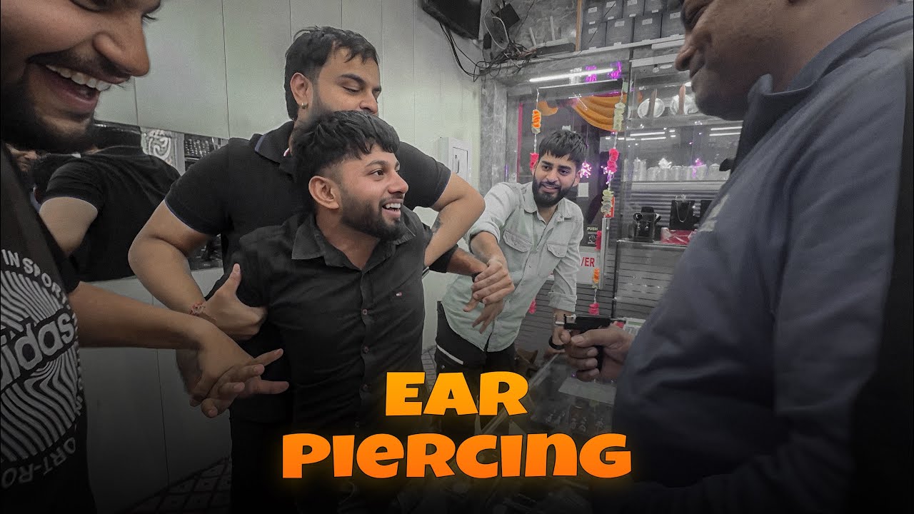 Unplanned Ear Piercing Challenge 😱