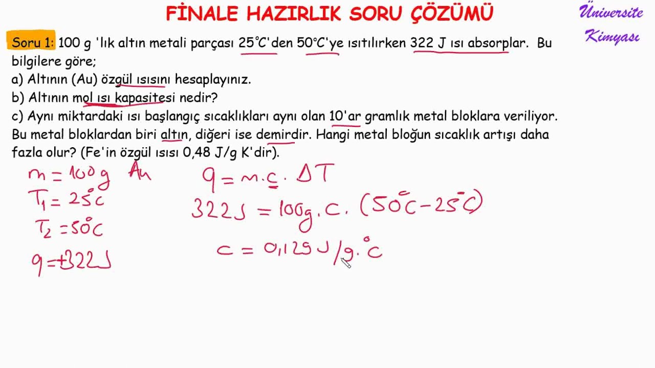 GENEL KİMYA 1 | FİNALE HAZIRLIK 1