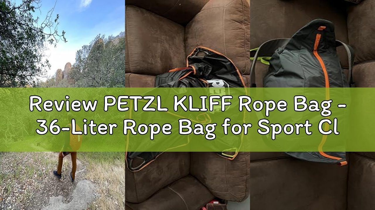Review PETZL KLIFF Rope Bag - 36-Liter Rope Bag for Sport Climbing With Removable Tarp - Red/Orange