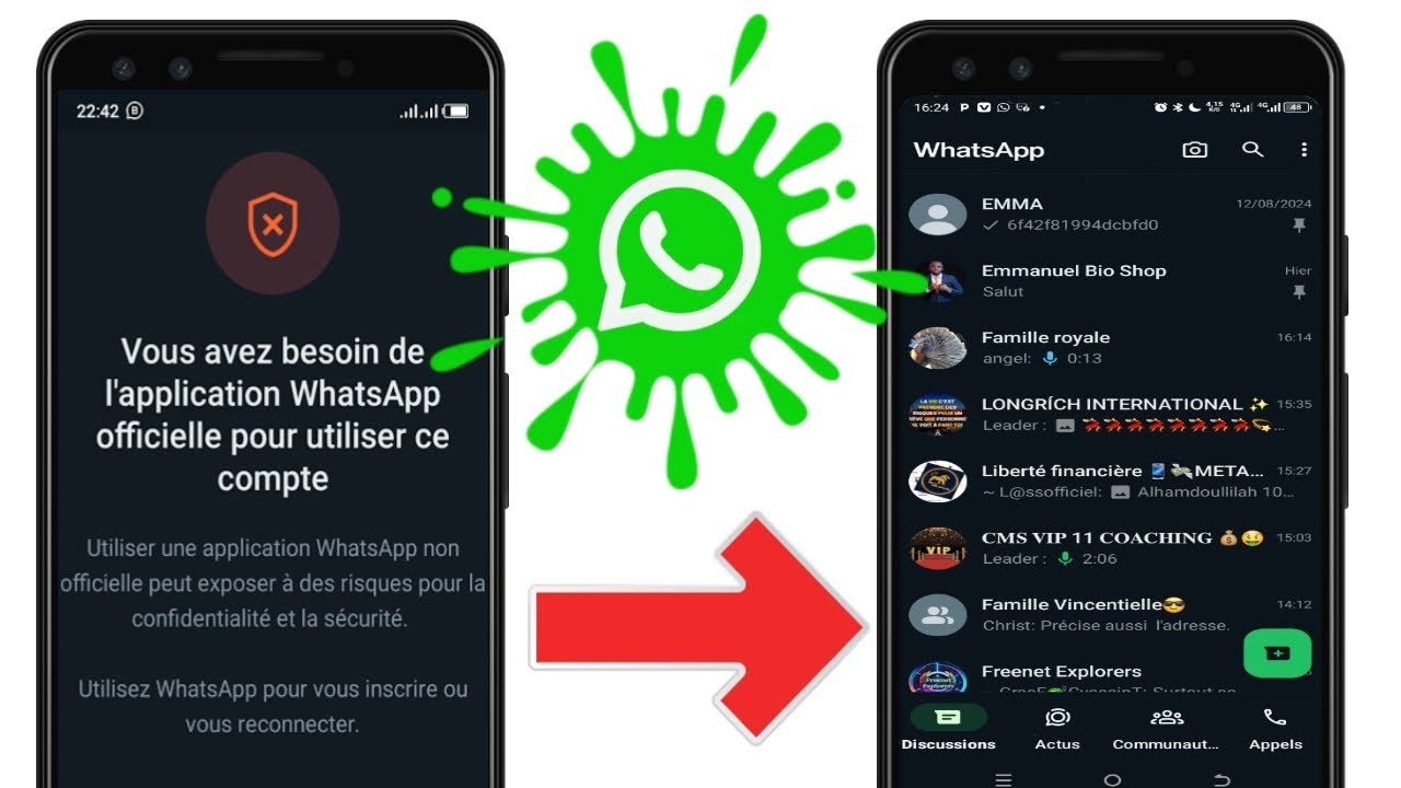3 Astuces pour régler le problème VOUS AVEZ BESOIN DE L’APPLICATION WHATSAPP pour utiliser ce compte