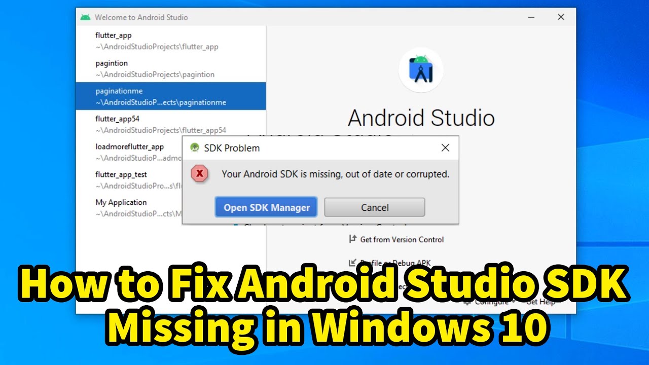 How to Fix Android Studio SDK Missing in Windows 10