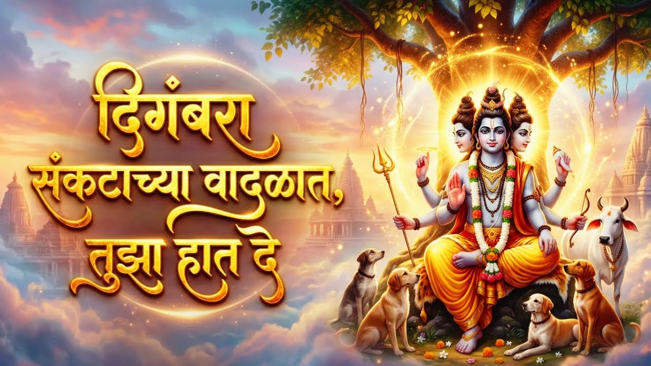 दिगंबरा संकटांच्या वादळात साथ हात दे | श्री दत्त स्तुती । दत्त भजन मराठी | Marathi Bhajan Datta Song