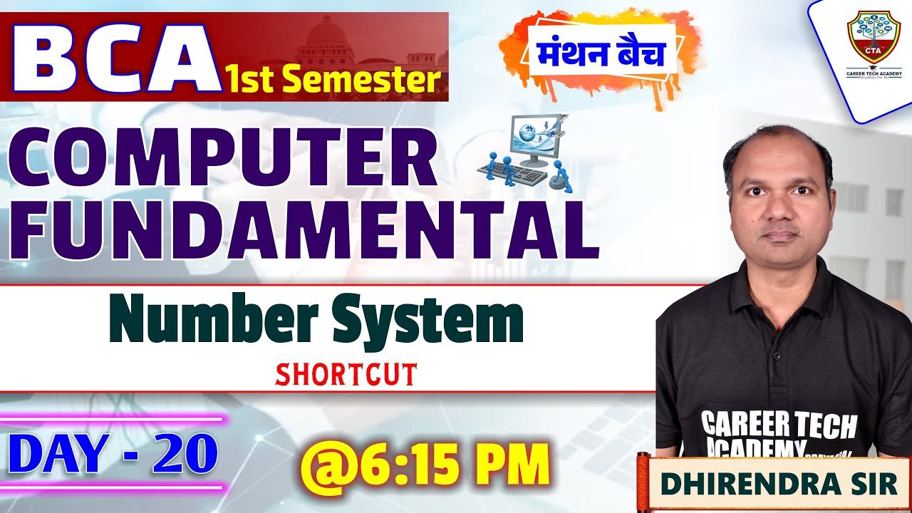 #bca Computer fundamental | 1st Semester | Day - 20 | Number System | BCA Course In Hindi #bcacourse