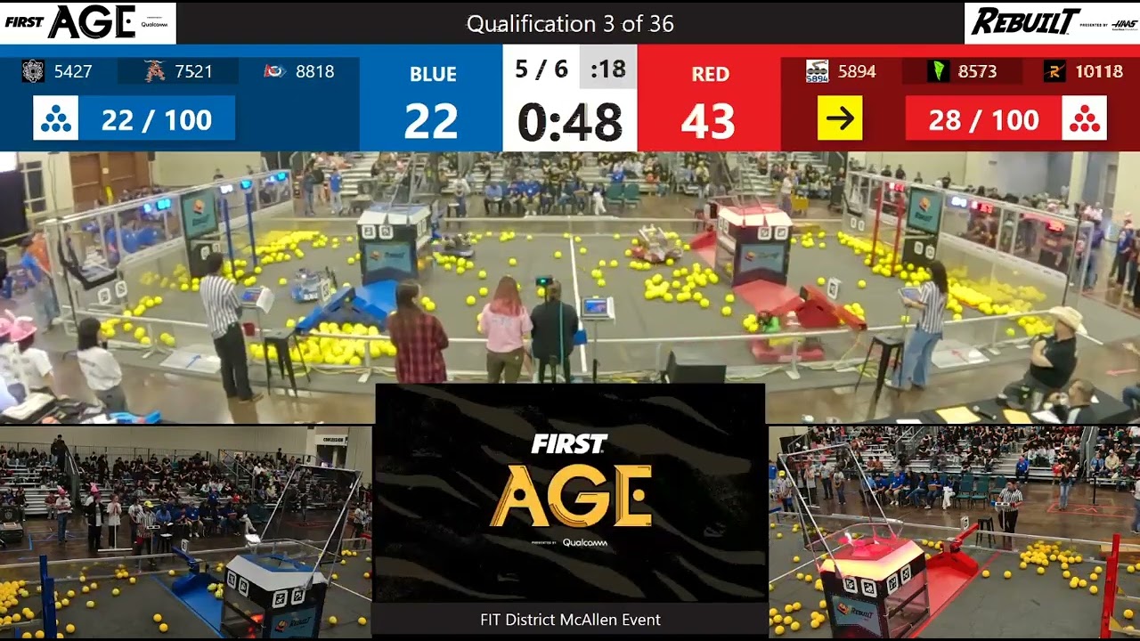 McAllen 2026 Q3: Robonauts EveryBot 10118 vs. Steel Talons 5427