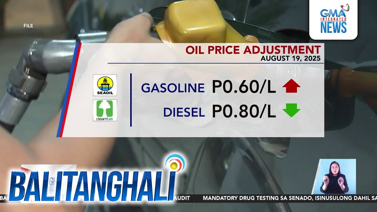 Oil price adjustment (August 19, 2025) | Balitanghali