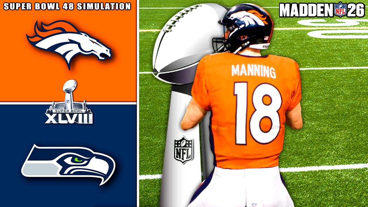 Broncos vs Seahawks Super Bowl XLVIII Simulation (Madden 26)