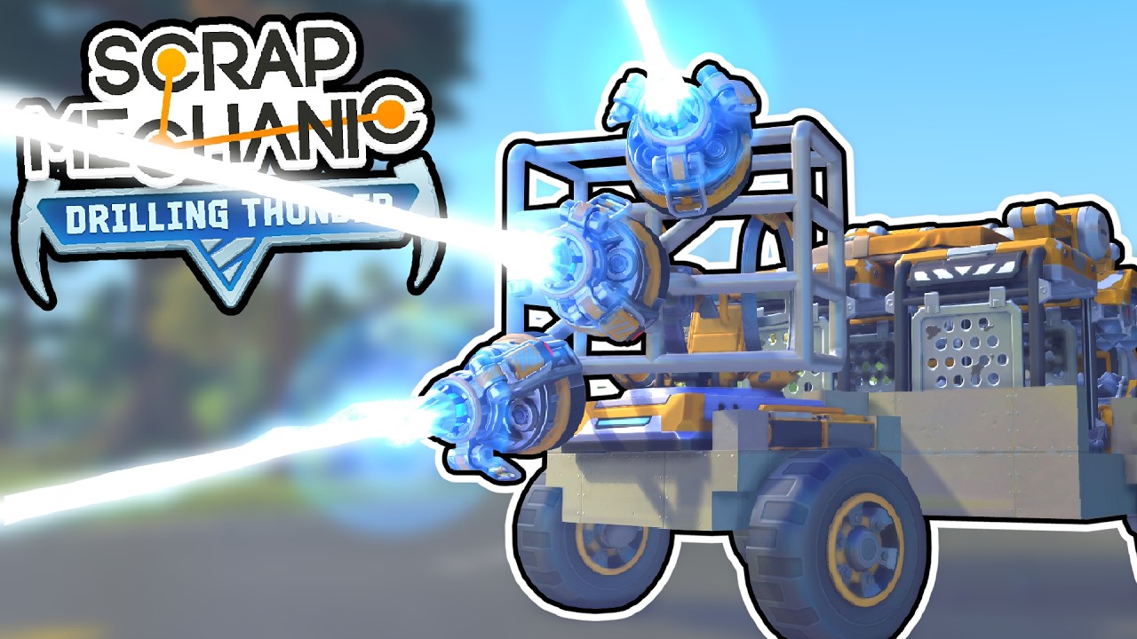 I Built an Adjustable Drill Head for the Mining Vehicle! (Scrap Mechanic Chapter 2)