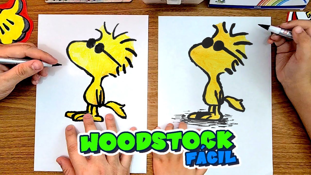 Vamos desenhar o passarinho do Snoopy: Woodstock! FÁCIL