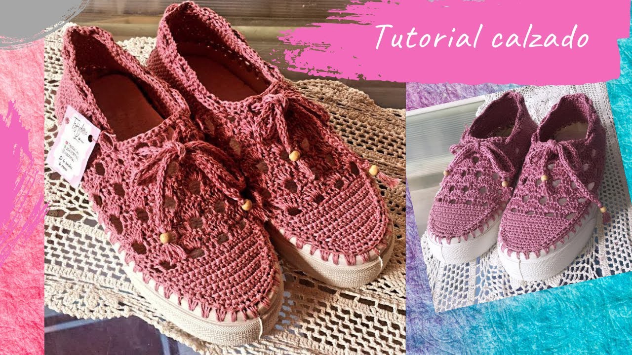 ☺️Zapatos tejidos tipo mocasín ➡️ Explicados PASO A PASO para principiantes😉