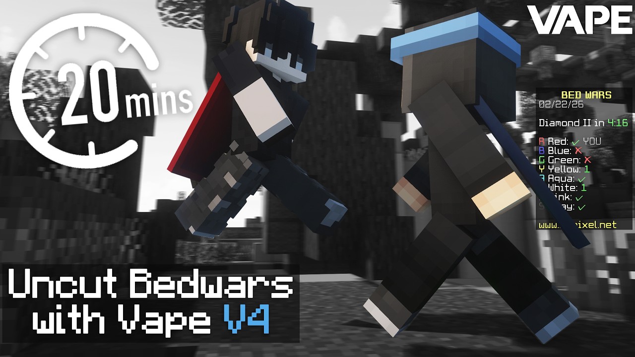 20 MINUTES OF CHEATING ON HYPIXEL *WITH MAIN ACCOUNT* | VAPE V4 Hypixel Bedwars