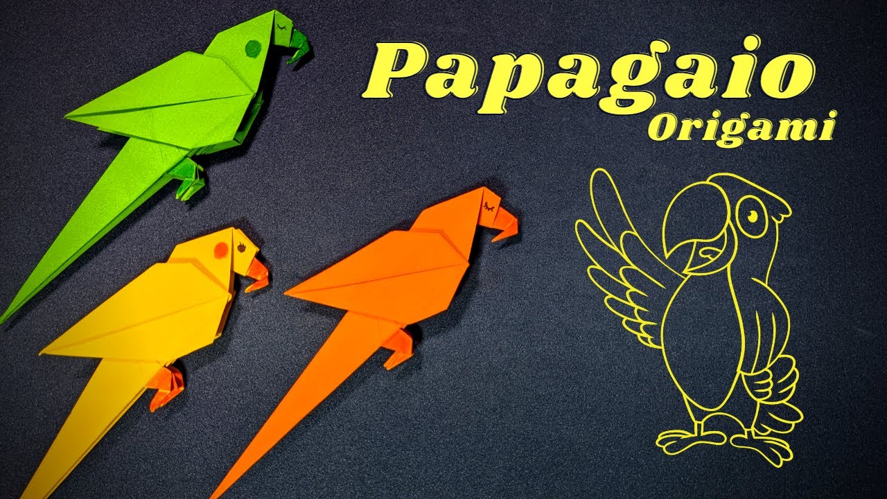 Como Fazer Papagaio de Origami - Tutorial Origami