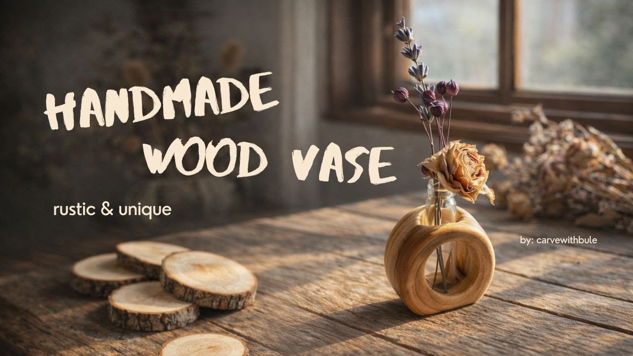 From Scrap Wood to Art | A Unique Rustic Wooden Vase