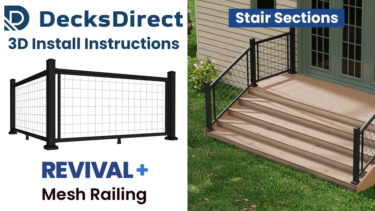 How To Install Revival Plus Mesh Railing - Stair Sections