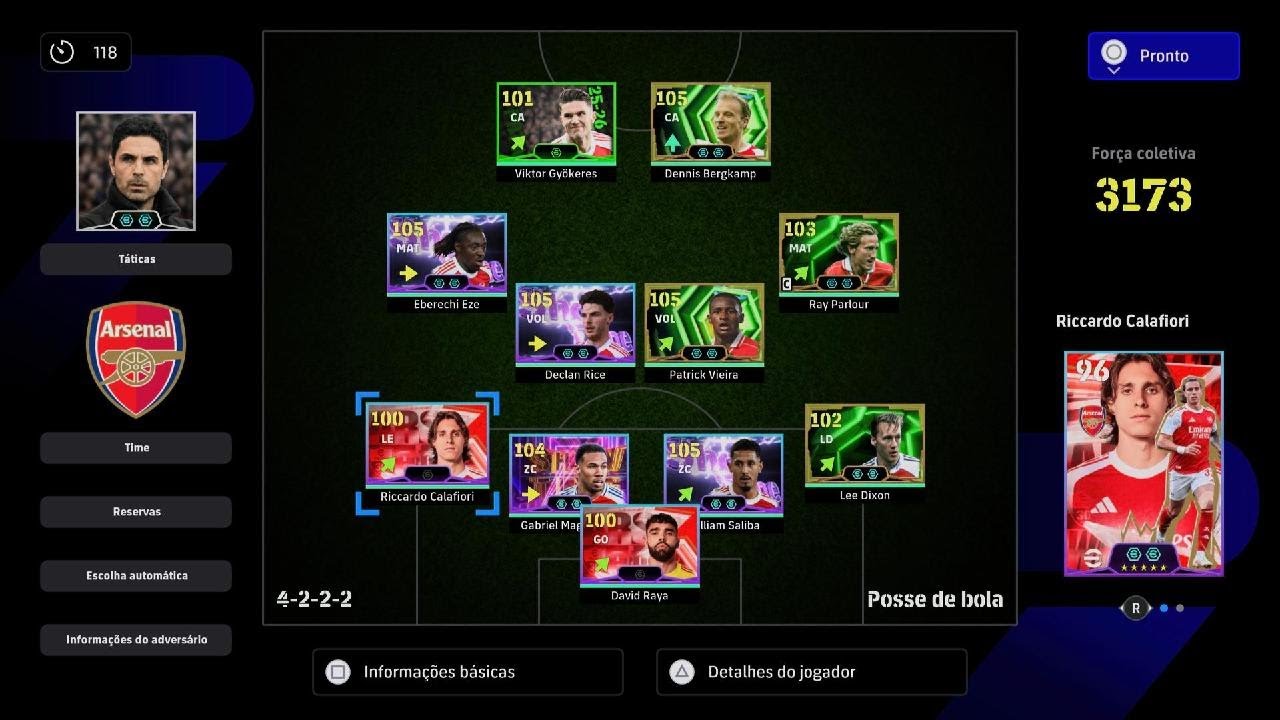 Evento Premier League  full Arsenal eFootball