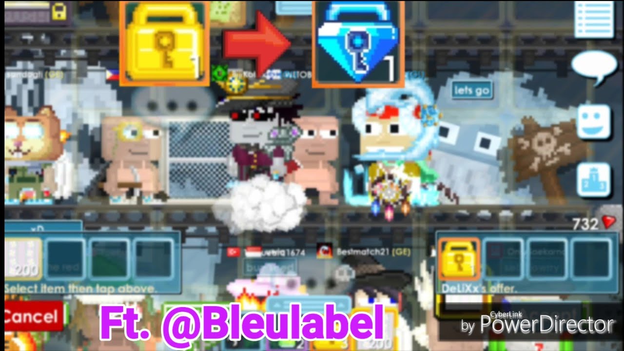 WL TO BLUE GEM LOCK #1 (TRADING ONLY) ft. @Bleulabel + New Mods! - Growtopia
