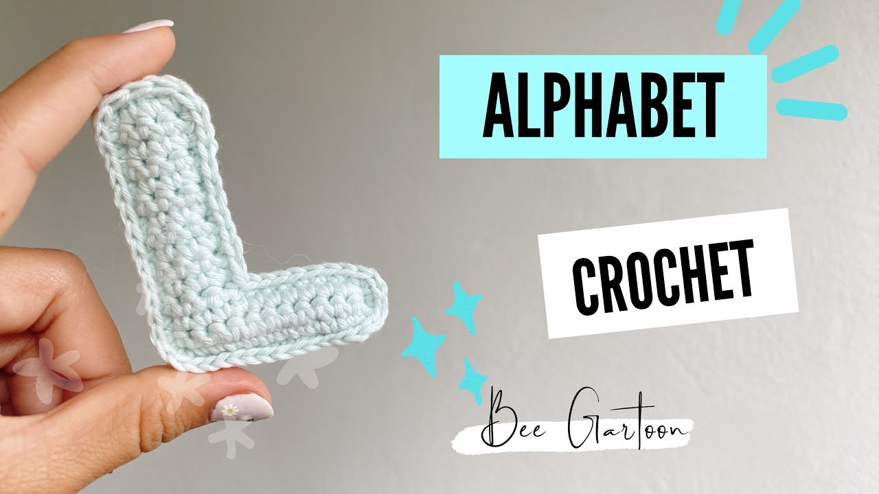 How to Alphabet-L Crochet pattern, step by step : สอนถักตัวอักษร L