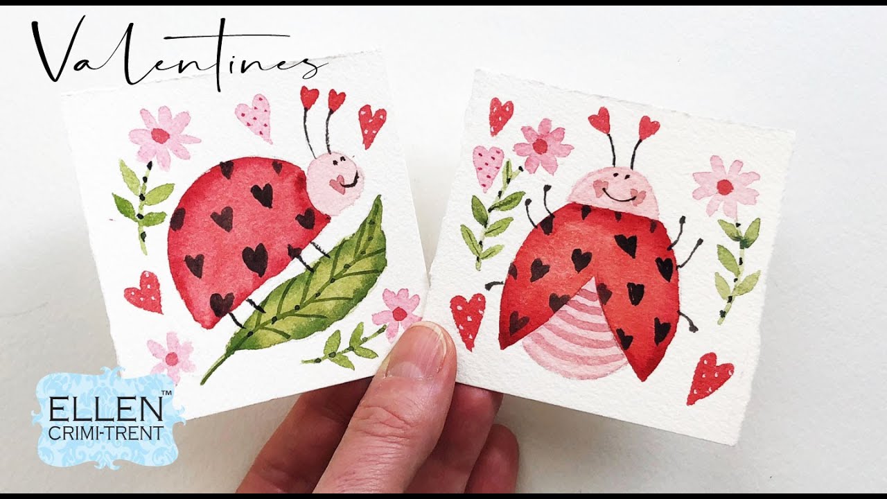 EASY Valentine’s Day Cards/ Mini Monday Madness tutorial- ladybugs 🐞