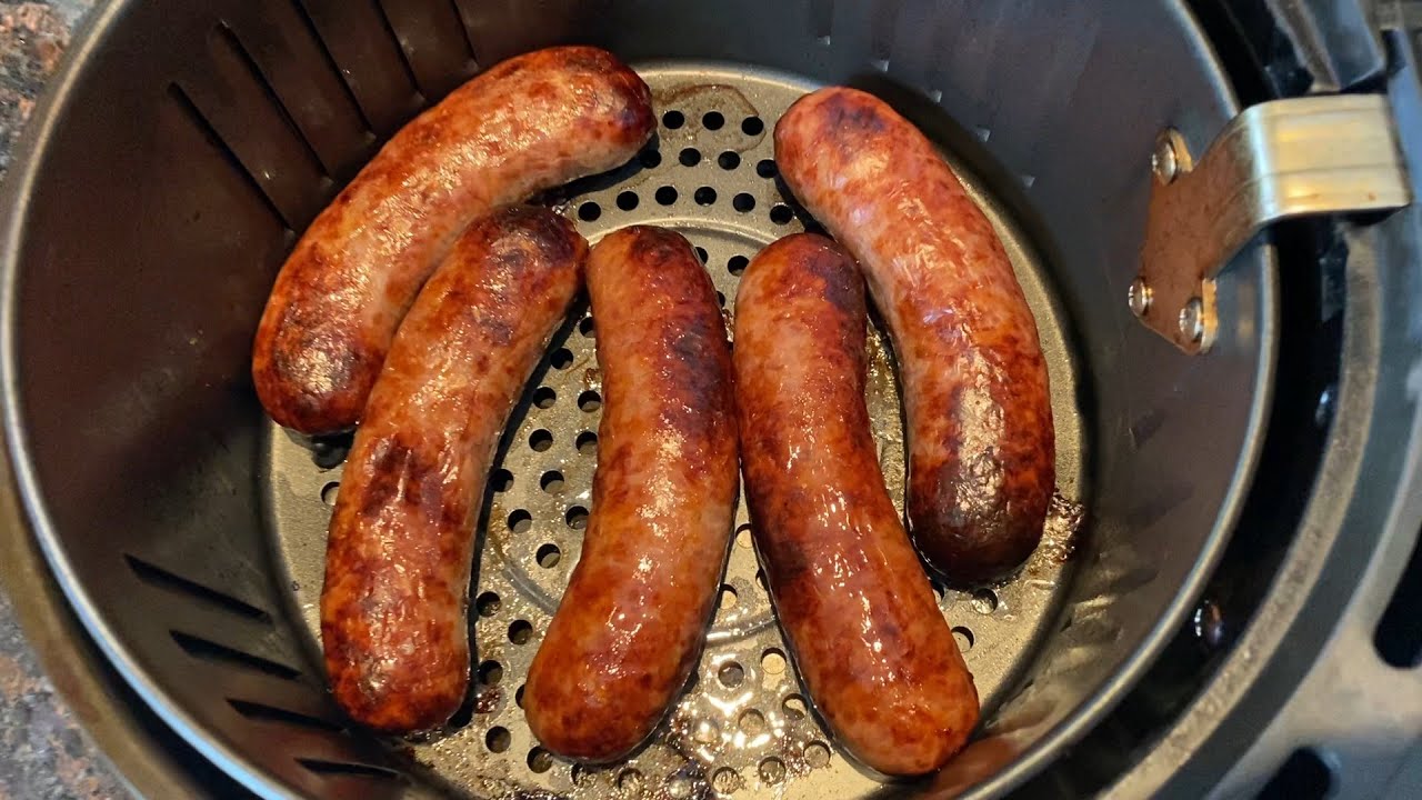 Аэрофритюрница Bratwurst — приготовление свежих сосисок в аэрофритюрнице. Попробуйте, и вы будете...