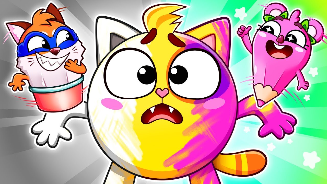 Find My Colour | Funny Drawing Pencils 🌈 Funny Kids Songs 🐱🐨🐰🦁 And Nursery Rhymes by Baby Zoo