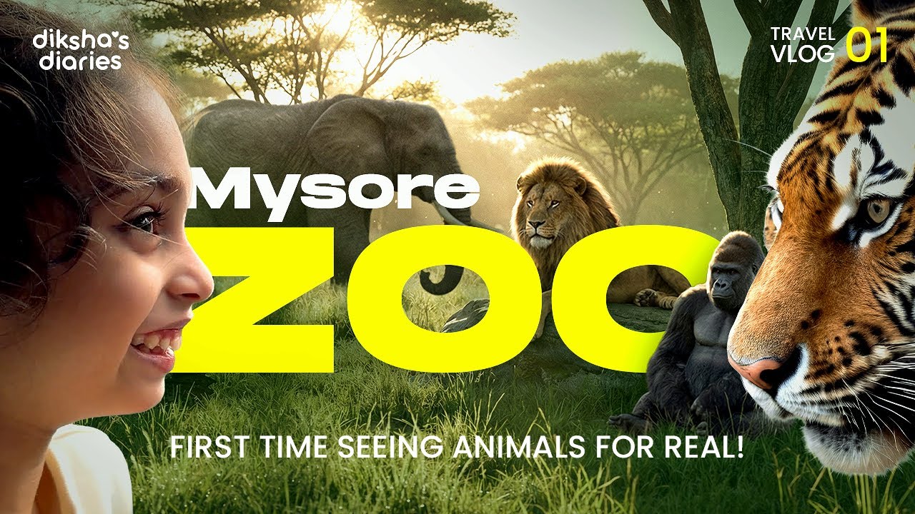 At Mysore Zoo, Seeing Animals for the First Time | Dikshas Diaries | Mysore Zoo | Travel Vlog 01