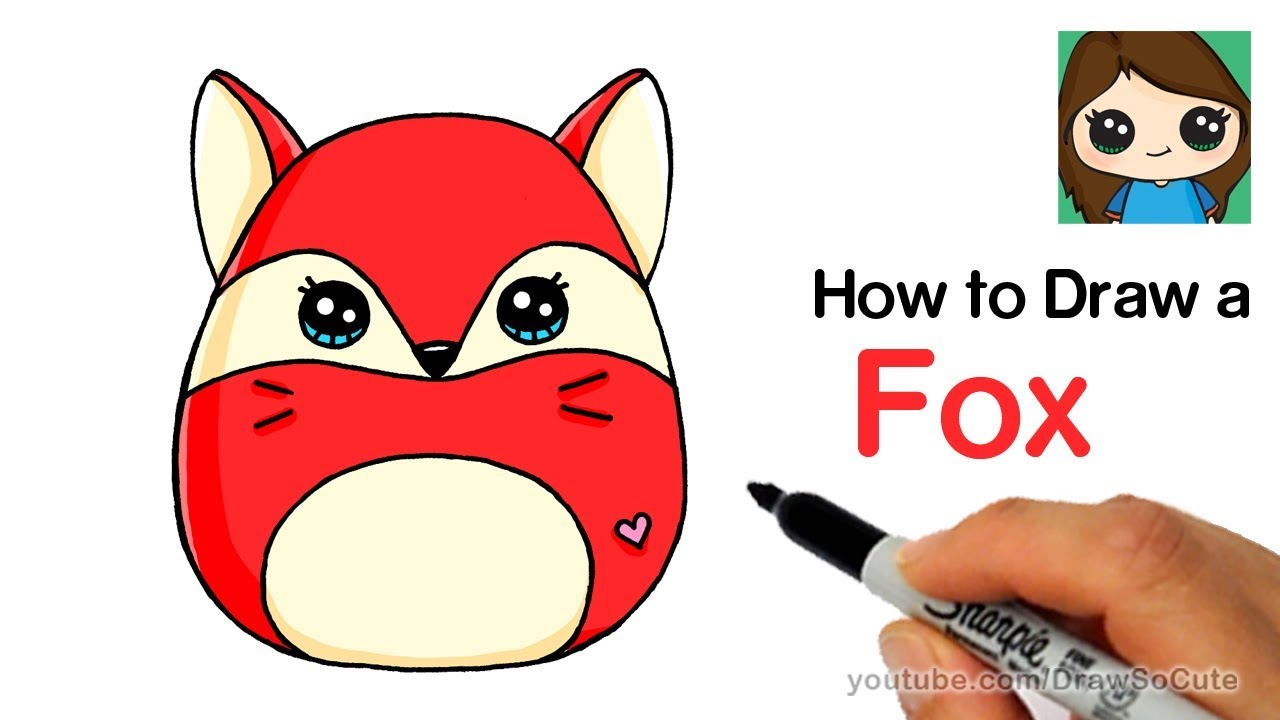 How to Draw a Cute Fox Easy | Squishy Squooshems