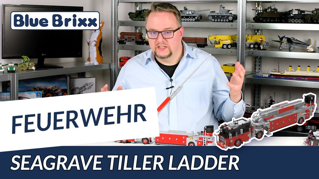 Seagrave Tiller Ladder rot/schwarz von BlueBrixx