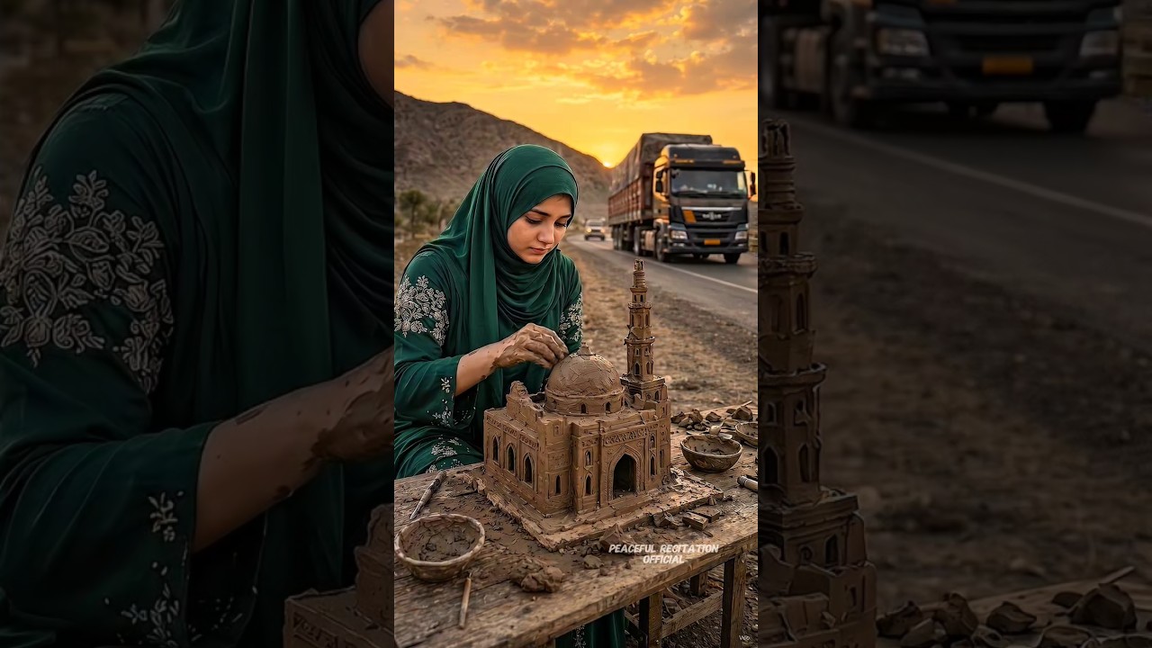 Clay Mosque Destroyed by a Truck&hellip; But She Never Gave Up 😢🕌 #quran #quranrecitation #shortvideo