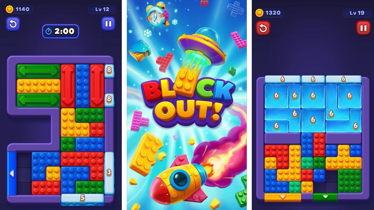 Block Out! - Color Sort Puzzle Levels 1-20 Gameplay 