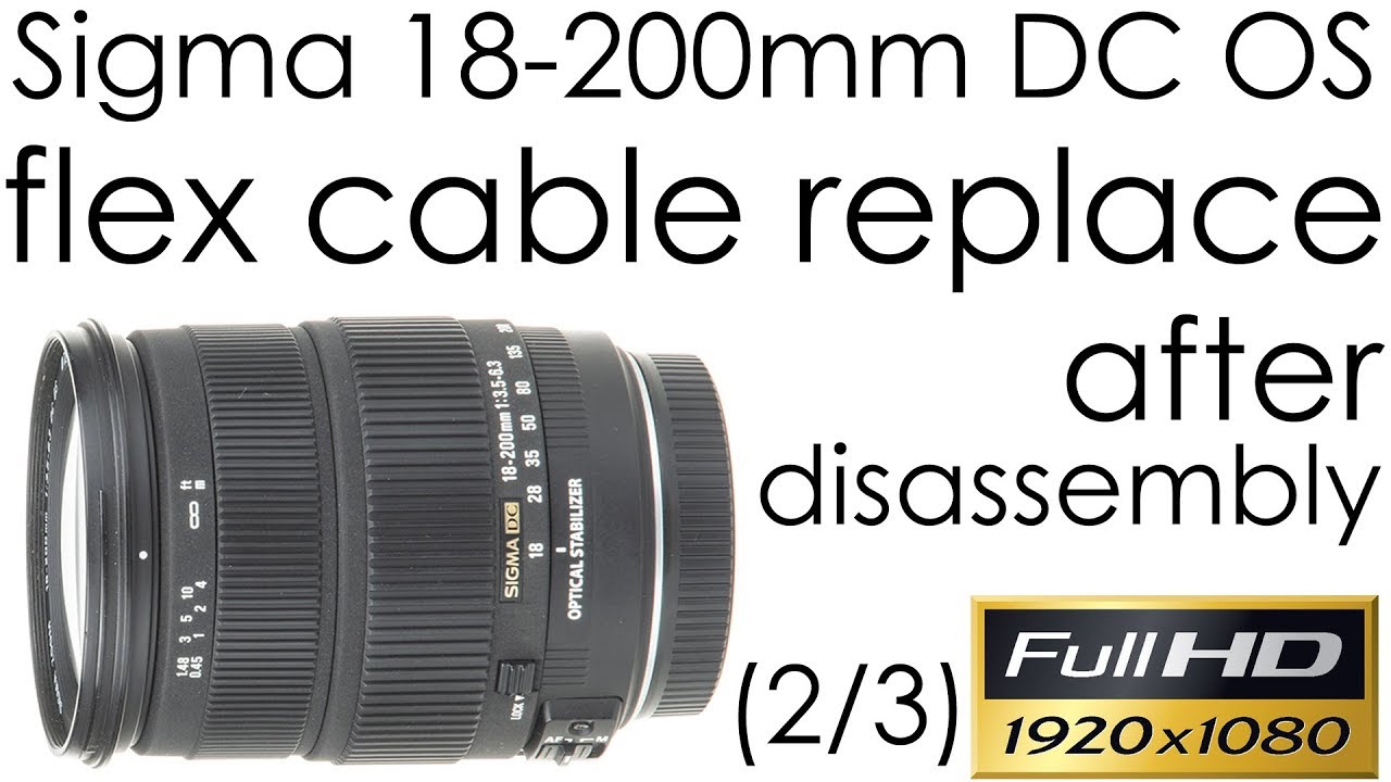 Sigma 18-200mm f/3.5-6.3 DC OS replacing the aperture flat cable after disassembly