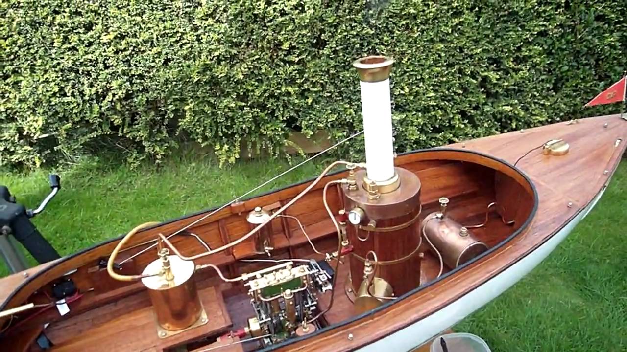 STEAM LAUNCH  Lady Beatrice  no 1  !!! refurbished  Marcher Engine Steam launch
