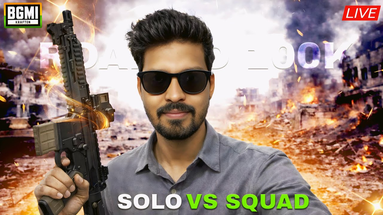 🔴Solo vs Squad Live Challenges in BGMI 4.2 Update | PUBG Mobile Live | Road to 100k🔥​