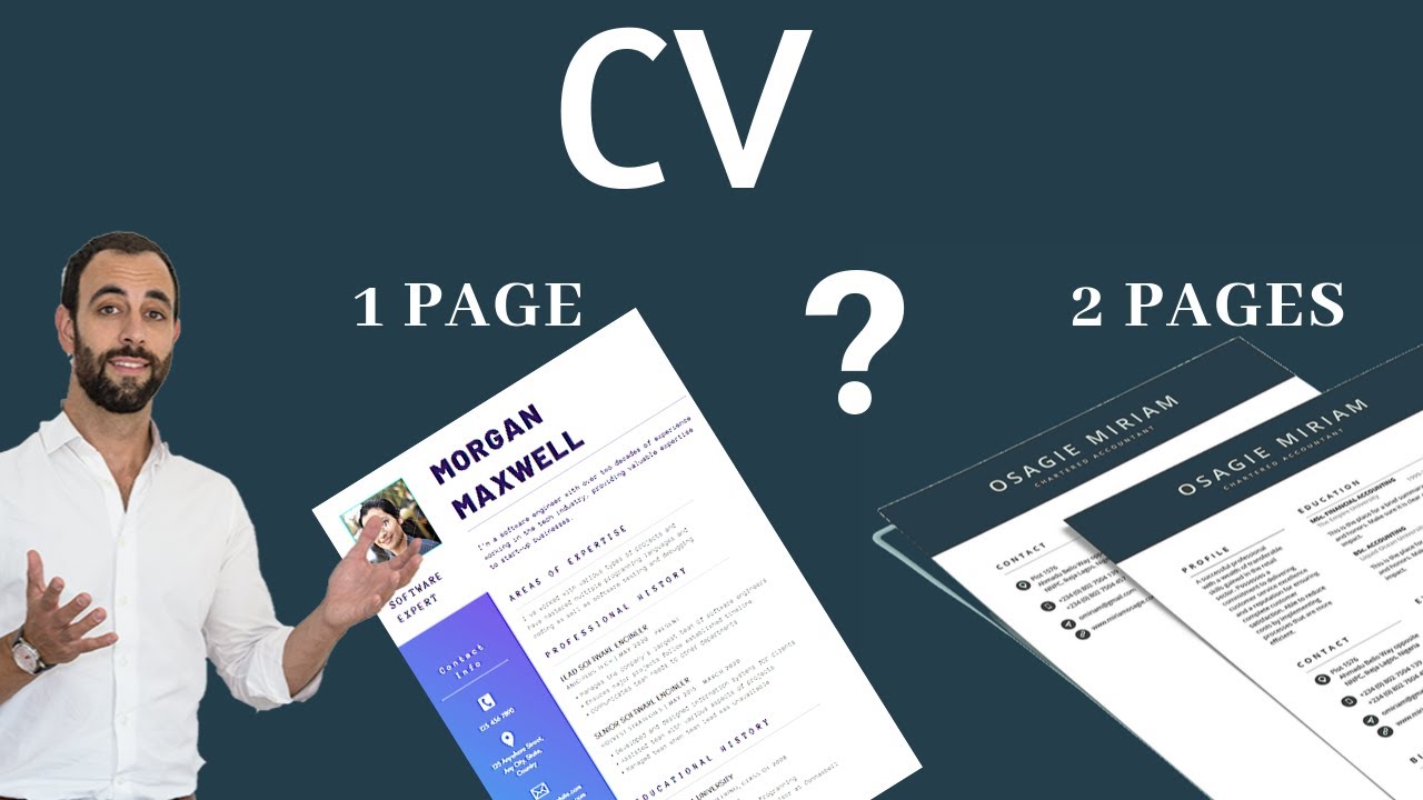 CV : 1 PAGE OU 2 PAGES ?