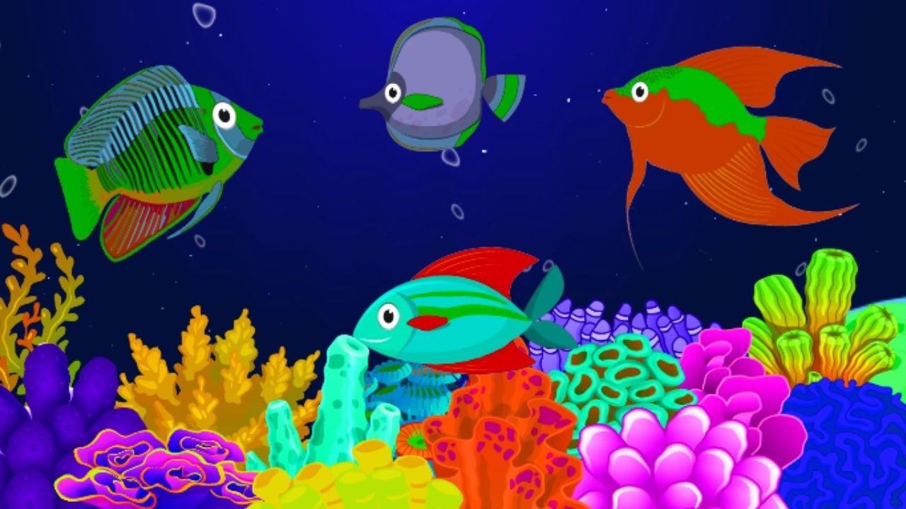 Soothing Ocean Fish🐟  Lullaby Music Soft Baby Sleep🎵 Sounds with Calm Aquarium Visuals