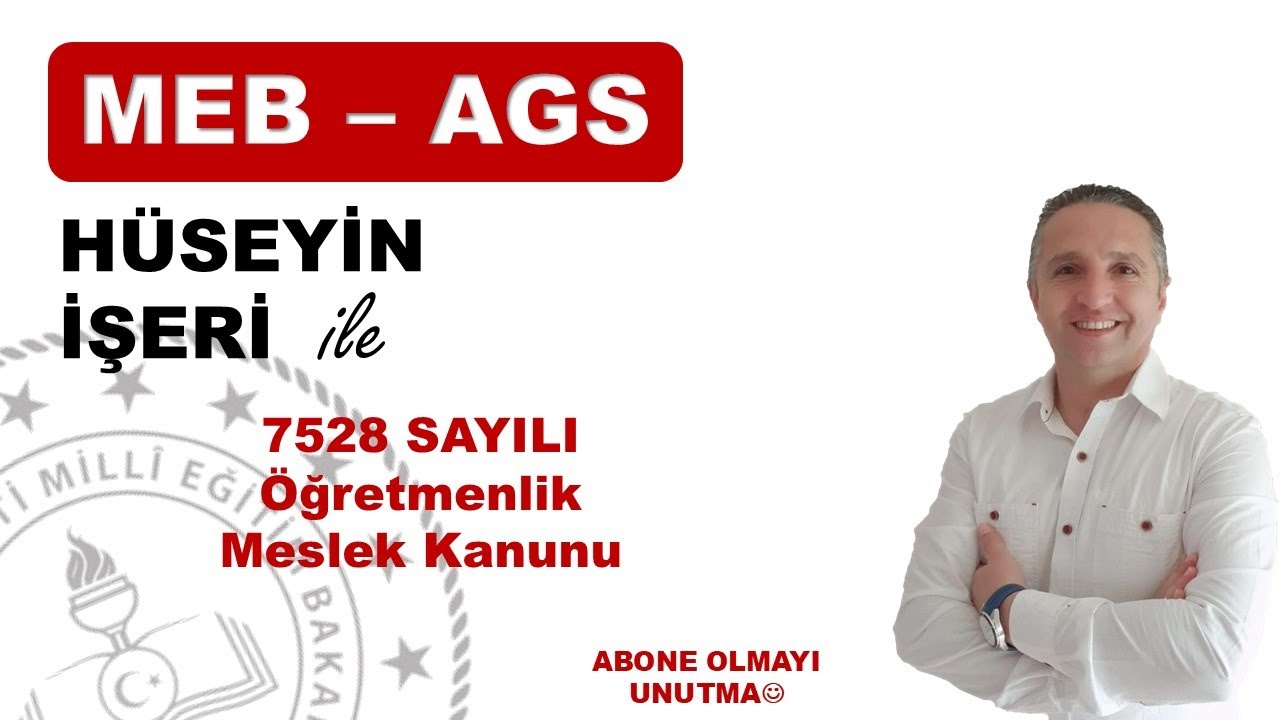 MEB-AGS 7528 SAYILI ÖĞRETMENLİK MESLEK KANUNU DERS 2 (SORU ÇÖZÜMÜ)