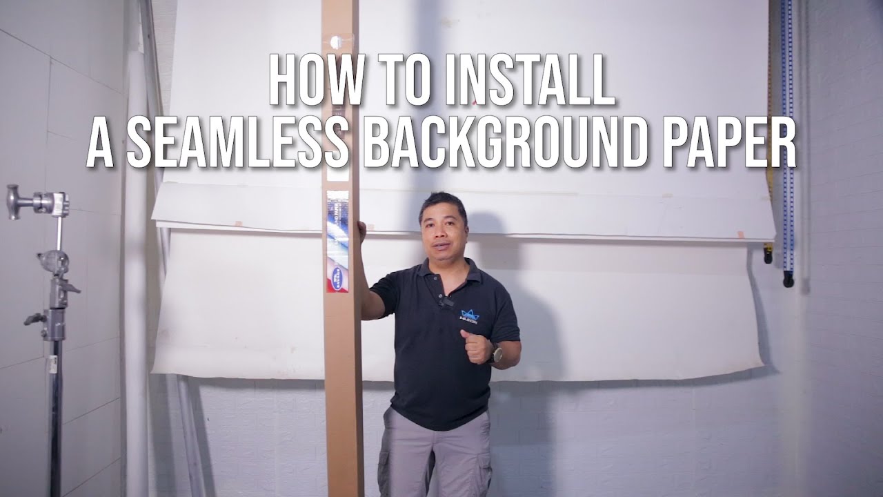 HOW TO INSTALL SEAMLESS BACKGROUND PAPER