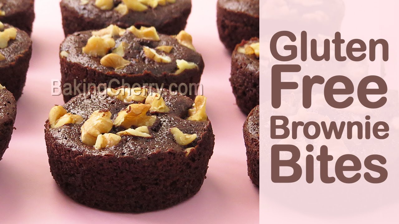 GLUTEN-FREE BROWNIE BITES (No-Flour, No-Butter) | Perfect Flourless Brownies Recipe | Baking Cherry