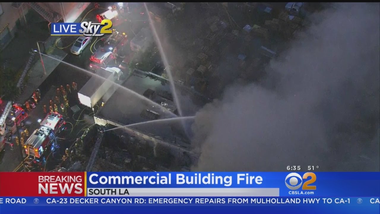 Huge Flames Collapse Roof Of South Alameda Commercial Building