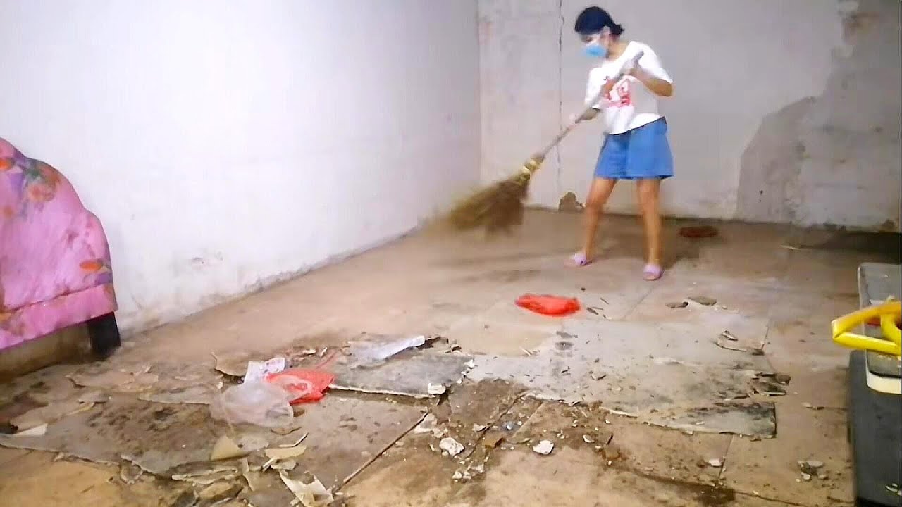 A hard-working woman cleans and renovates disabled mom's house ~ 30-year-old house restored