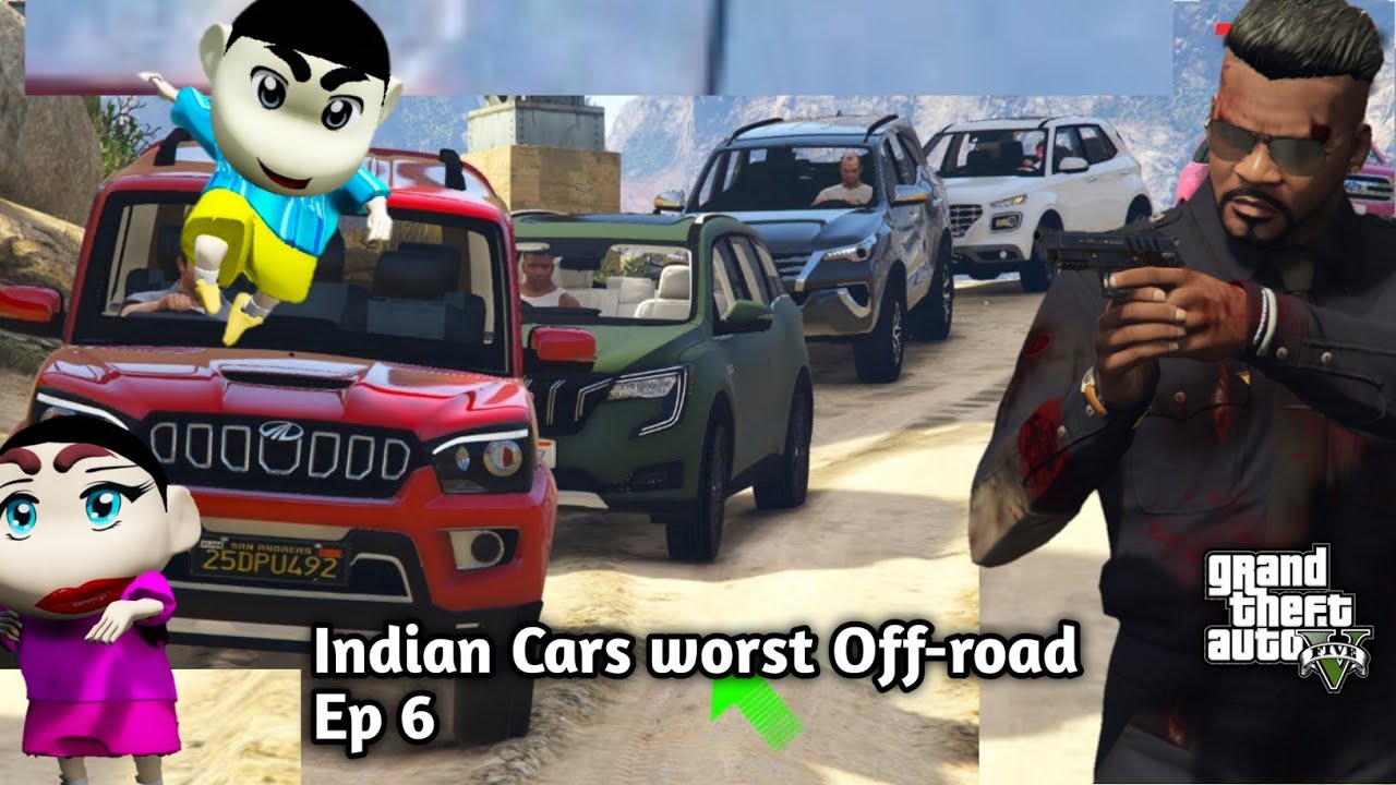 GTA5: Shinchan Off-road With Indian Cars To Make Franklin Jealous 😨Shinchan become boy |Ps Gamester