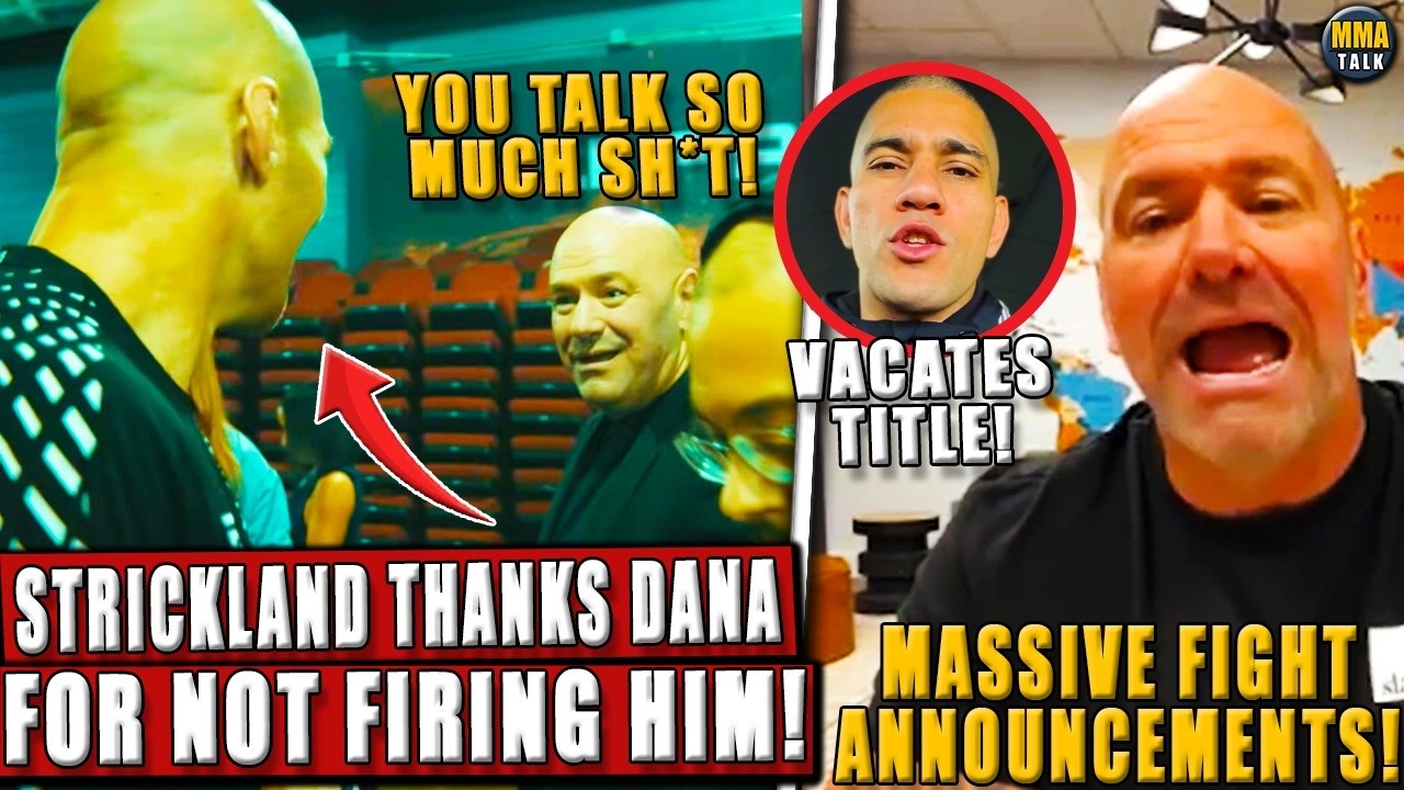UNSEEN FOOTAGE of Sean Strickland THANKING Dana White for NOT FIRING HIM! Dana ANNOUNCES BIG FIGHTS!