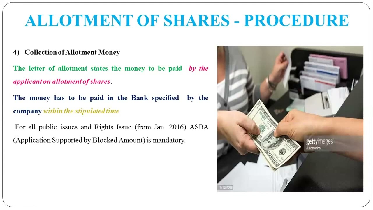 27 - Procedure of Allotment of Shares