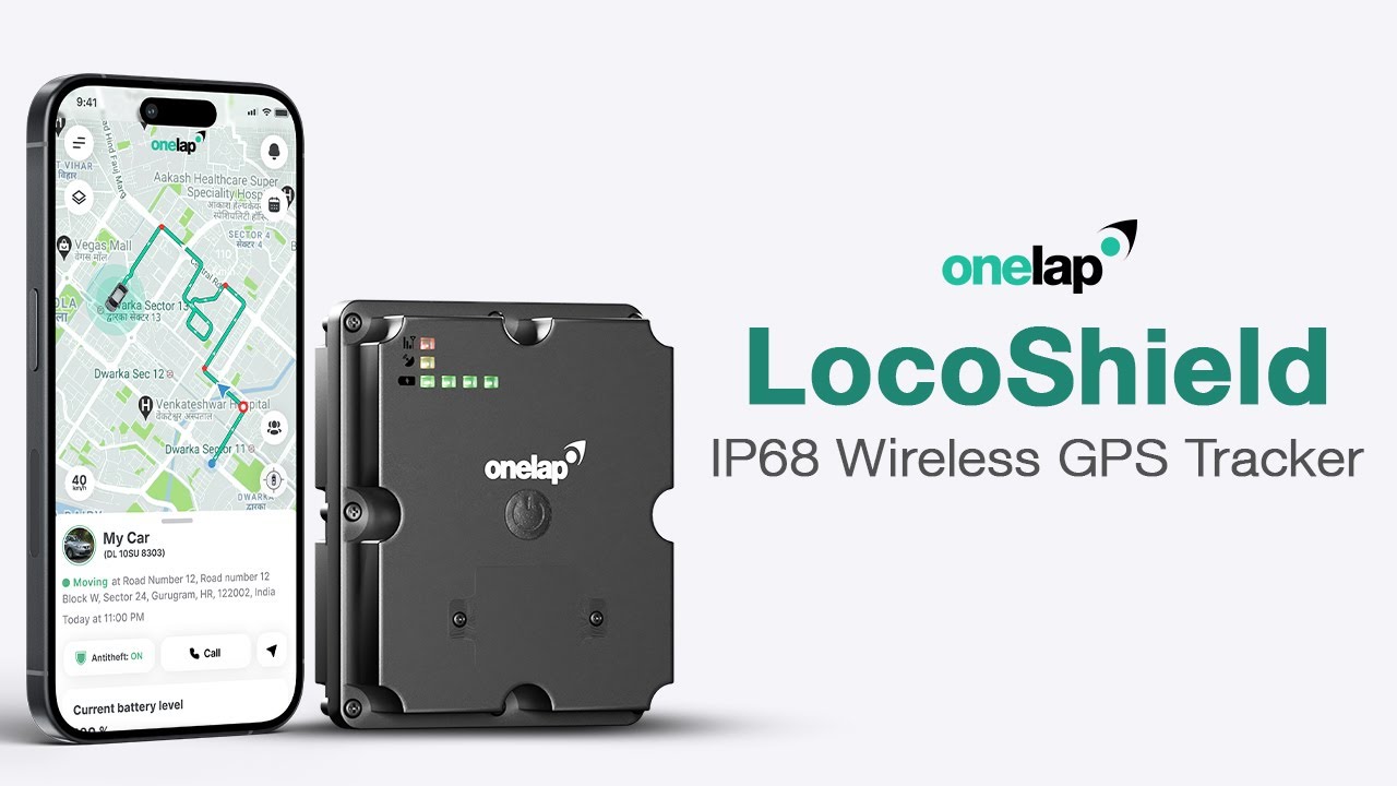 Onelap LocoShield - IP68 Wireless GPS Tracker for Bikes and Cars