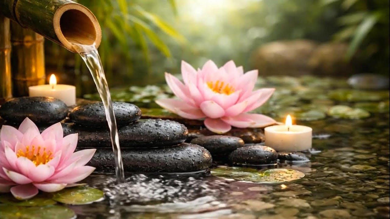 Healing Piano Music 🌸 Water Sounds for Sleep, Relax & Inner Peace
