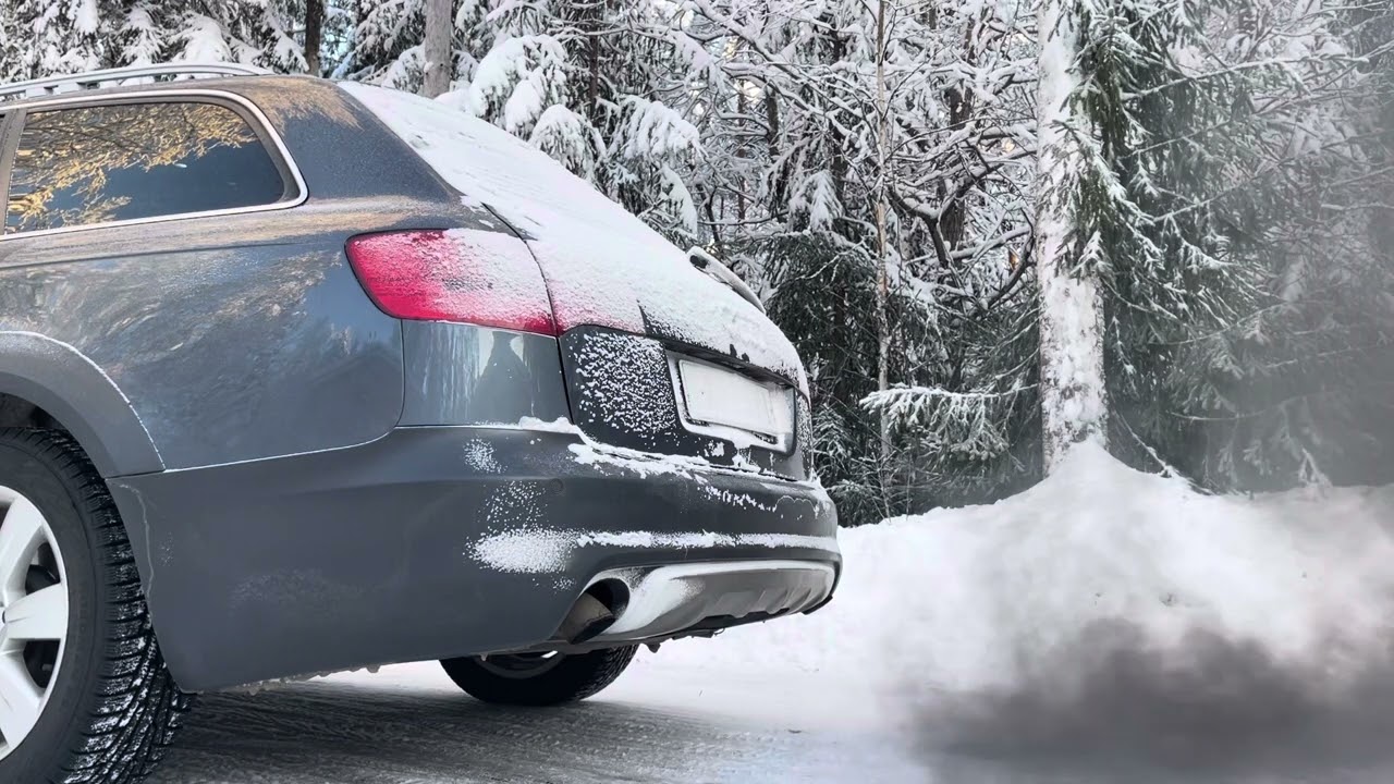 Cold start diesel Audi A6 allroad 2008, -27°C