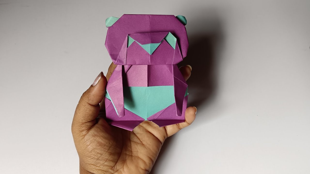 Origami Panda # origami animal## origami tutorial# paper craft and art