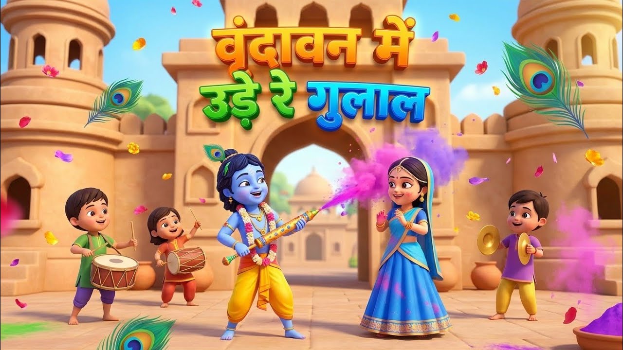 Holi Bhajan ~ वृंदावन में उड़े रे गुलाल | Radha Krishna New Holi Bhajan | Vrindavan Mein Ude Gulal