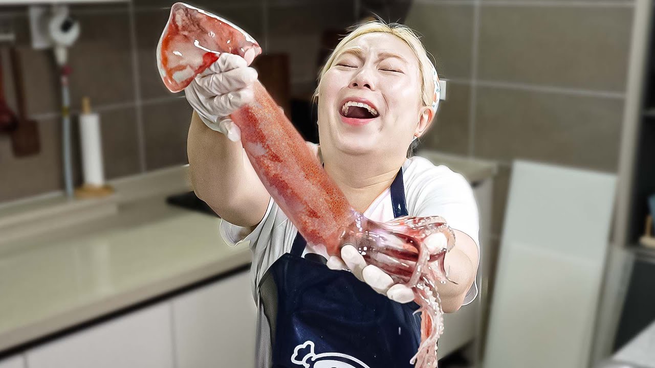 산오징어..죽어도 회로 먹을 수 있을까?!