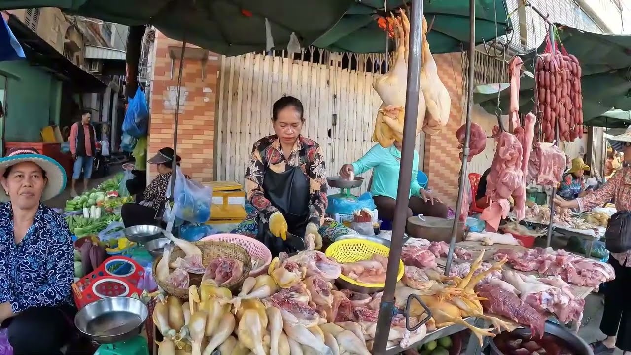 Amazing Cambodian Fish Market - Breakfast, Fresh Food, Friendly, Hardworking, Food Compilation 