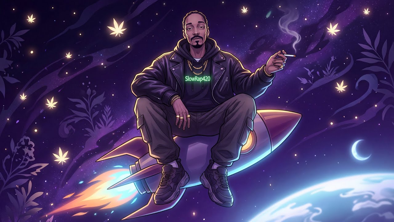 SlowRap420 • Space Smoke Dreams 🚀 Midnight Chill Hip Hop 🌌 Stoner Vibes