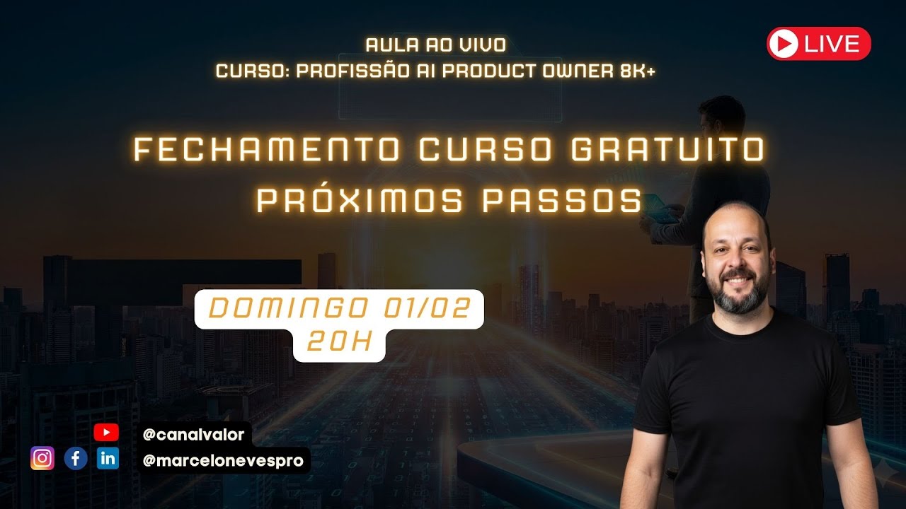 Encerramento Curso Gratuito: Profissão AI Product Owner 8K+